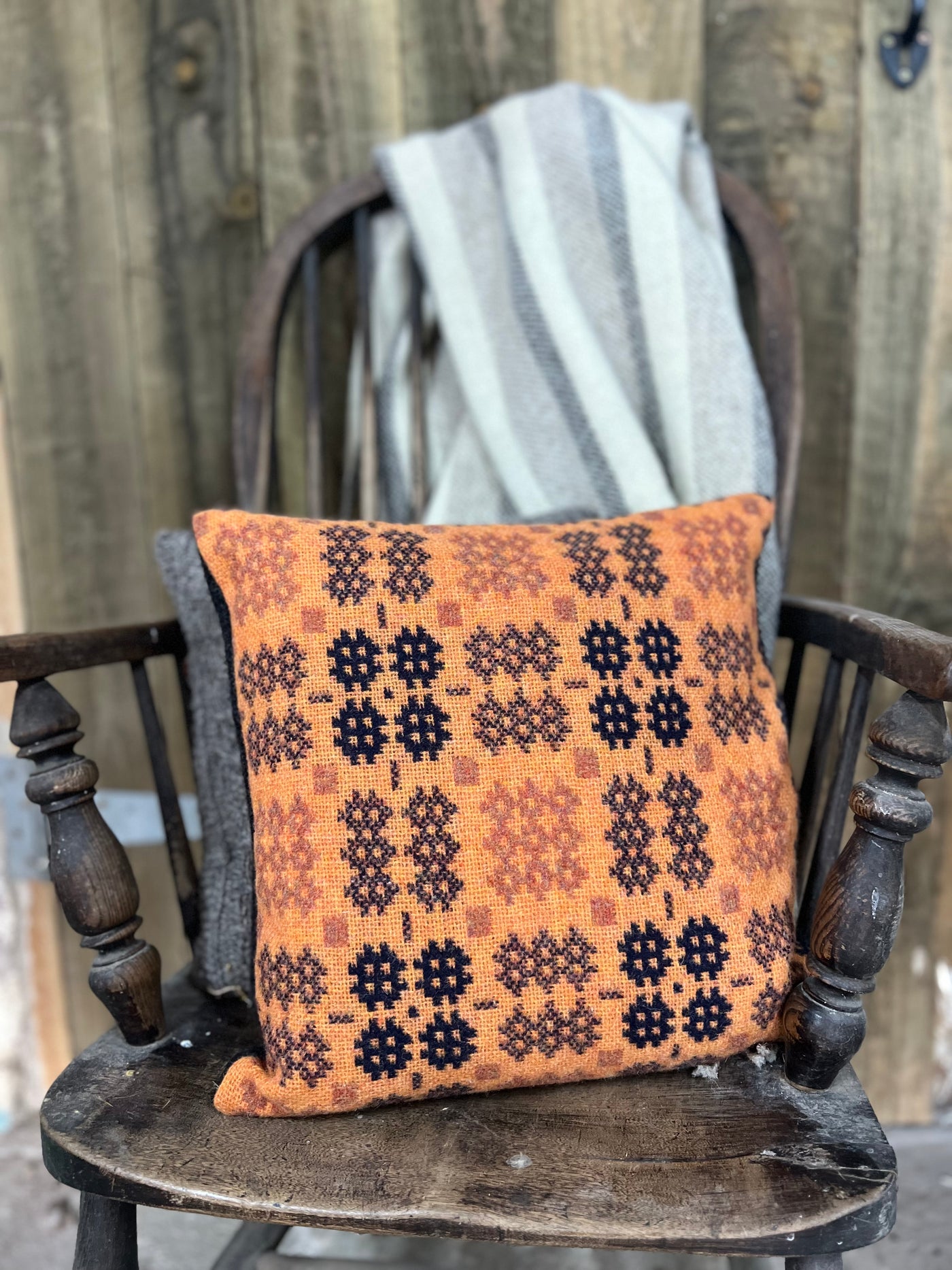 Welsh Tapestry Cushion - Oren, Brown & Du