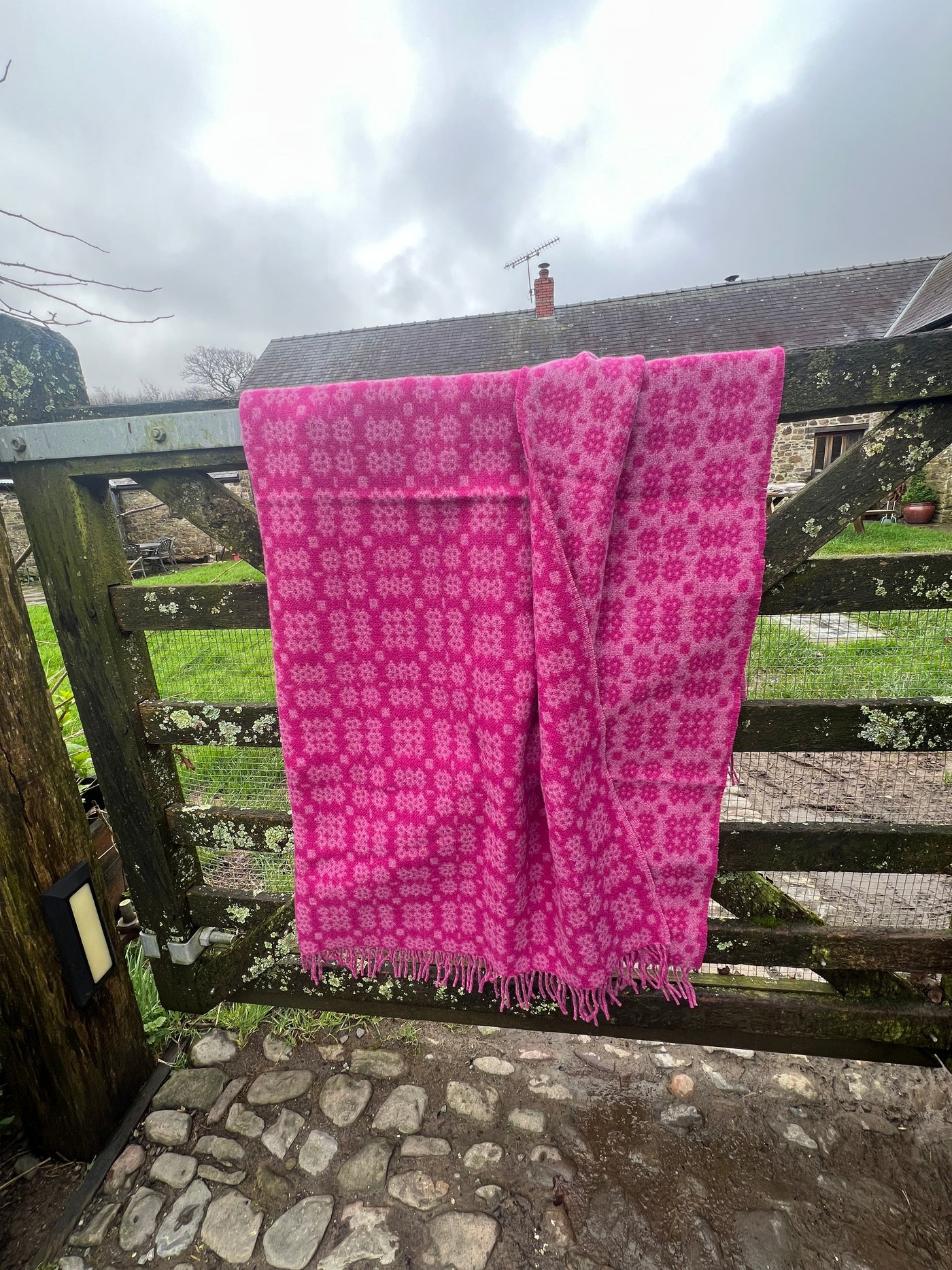 Welsh Tapestry Throw - Pinc Poeth