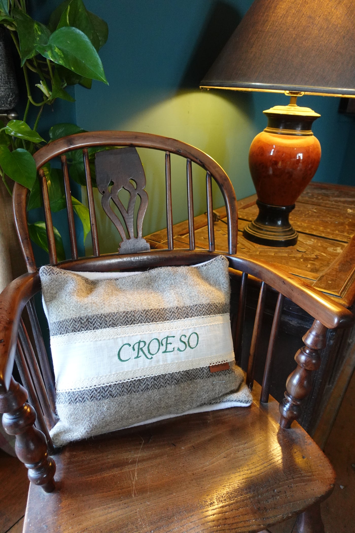 Personalised 'Croeso' cushion