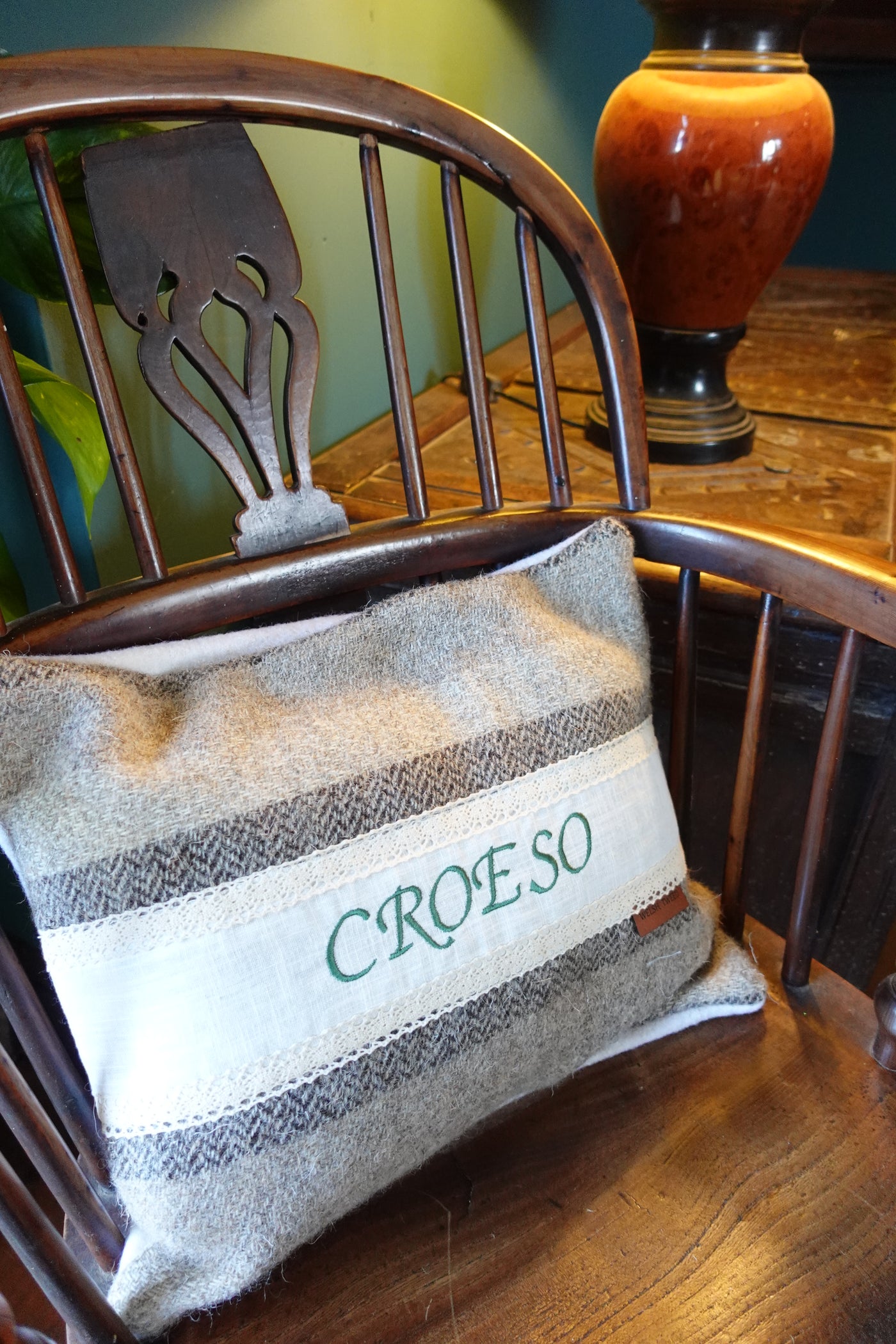 Personalised 'Croeso' cushion