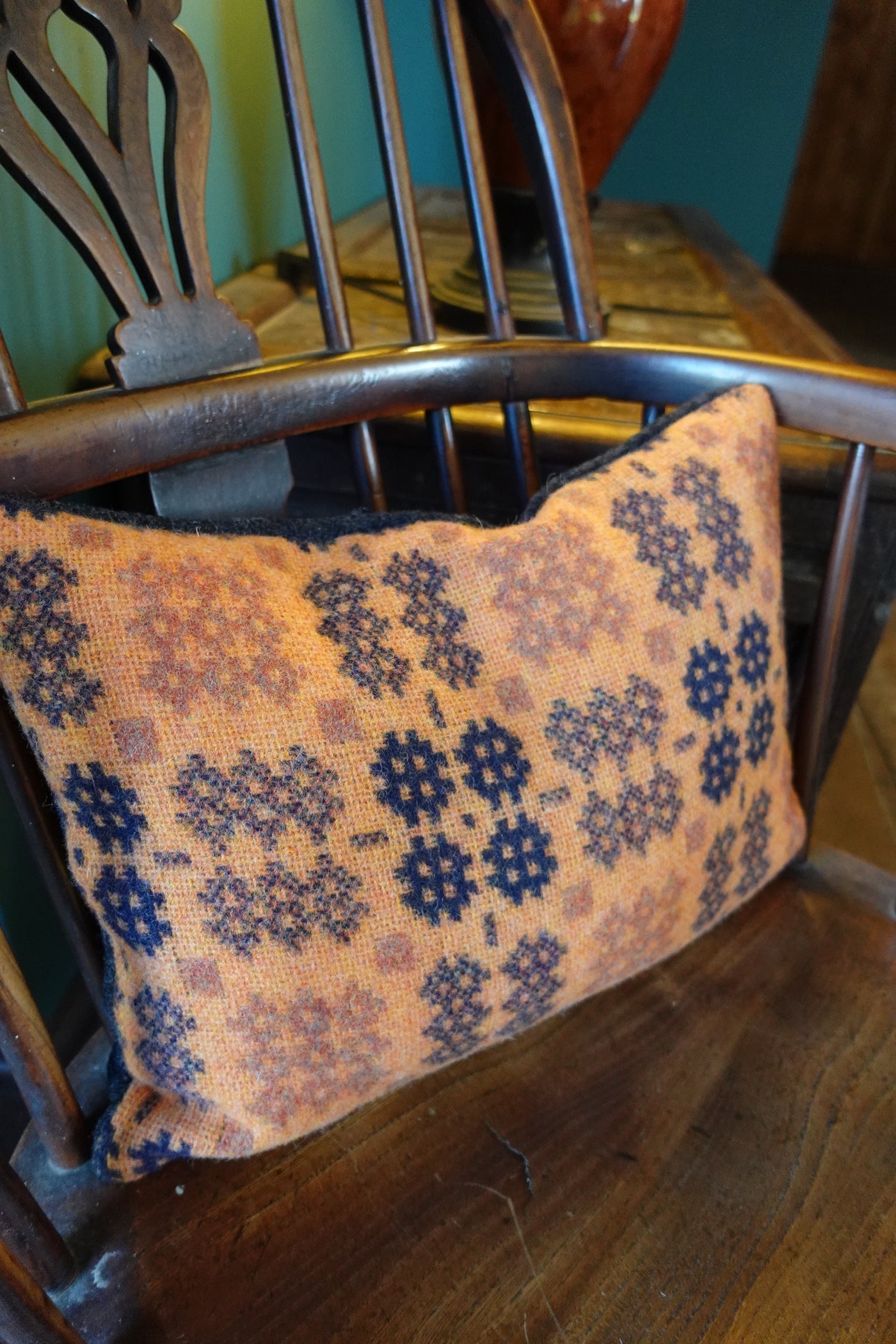 Welsh Tapestry Cushion - Oren, Brown & Du