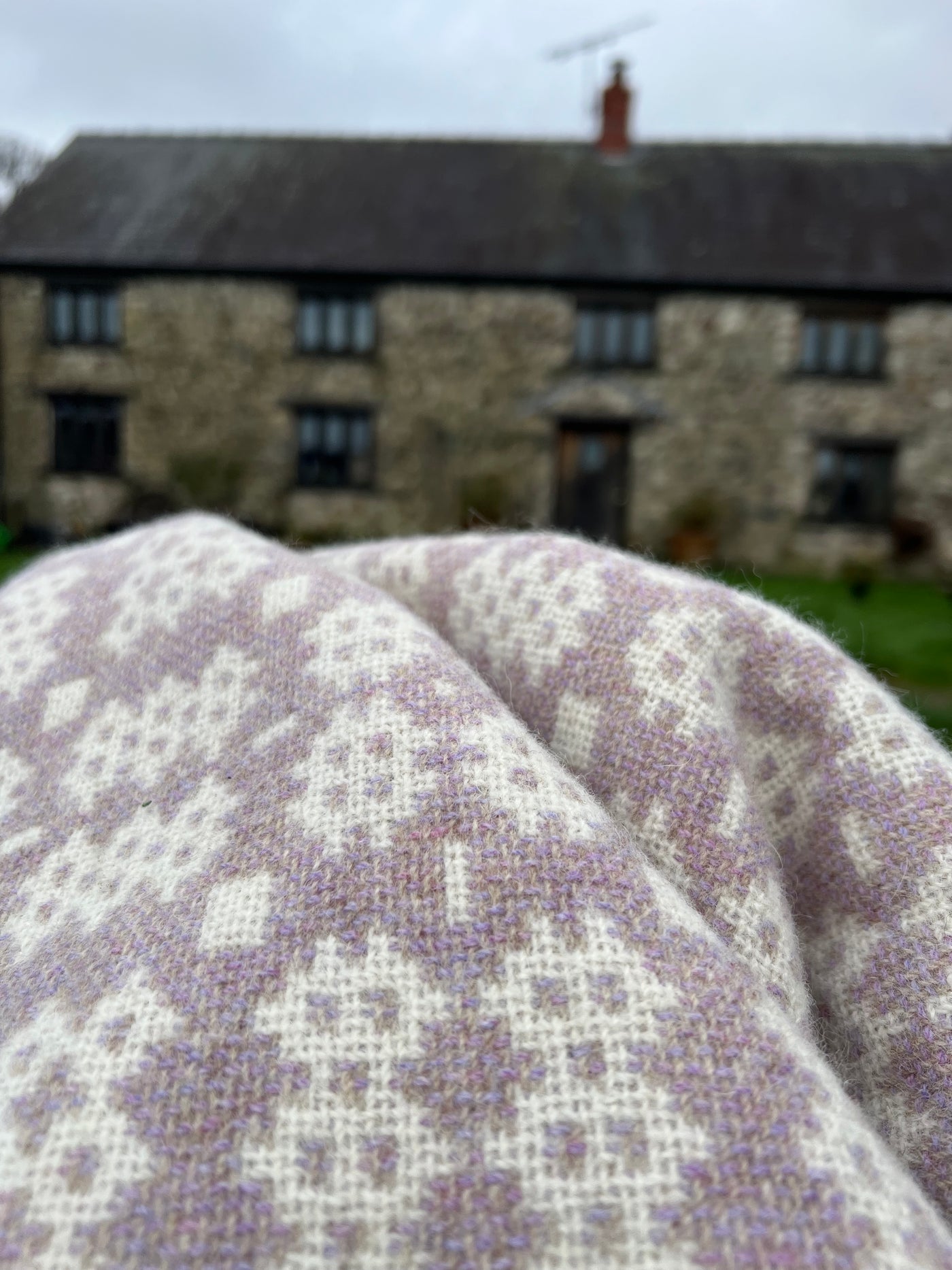 Welsh Tapestry Throw - Porffo & Gwyn