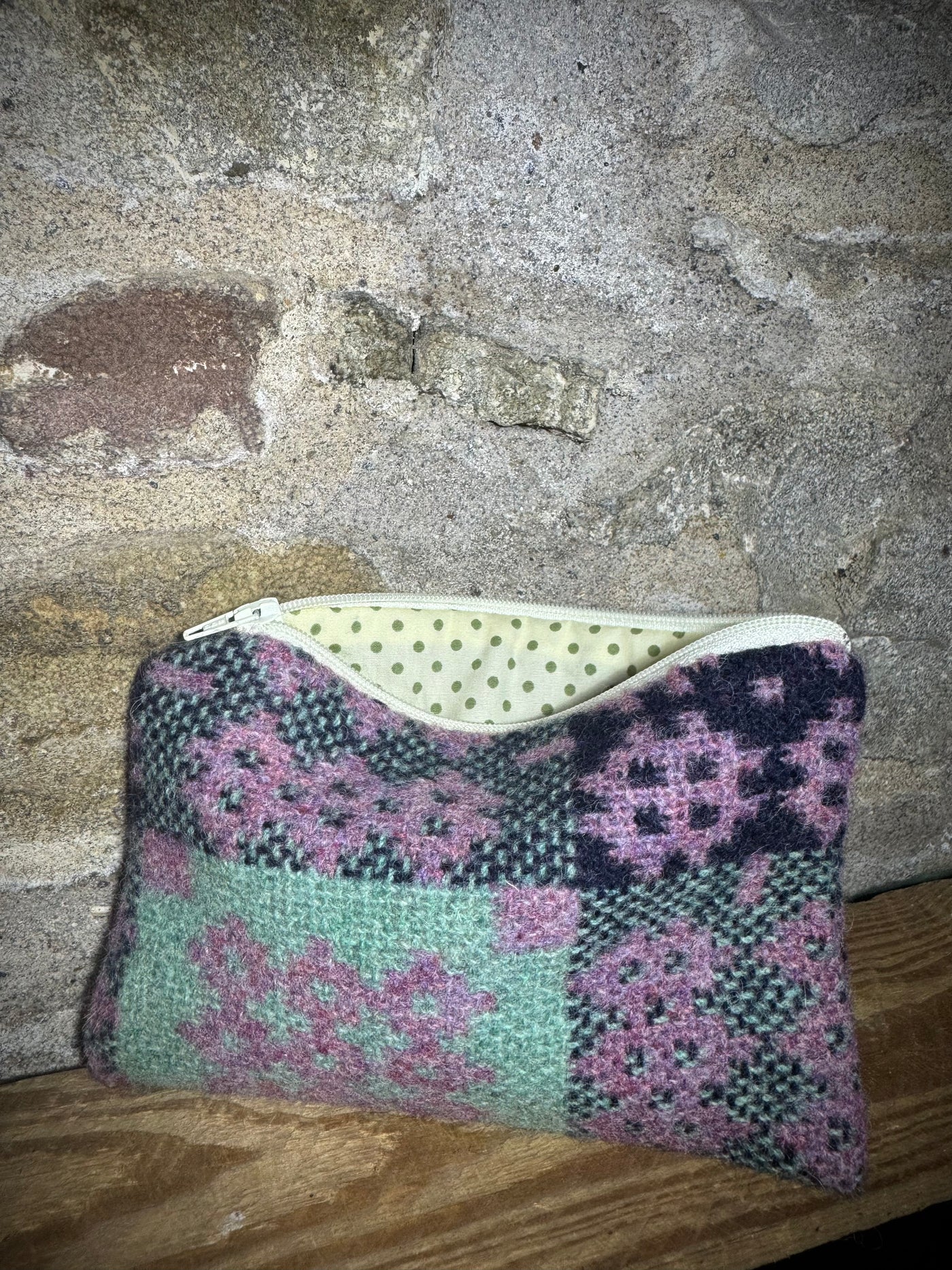 Welsh Tapestry Coin Purse - Porffor, Gwyrdd & Glas