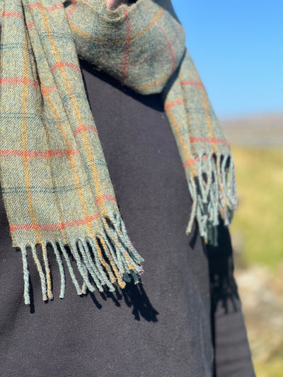 Green tartan Woollen Scarf