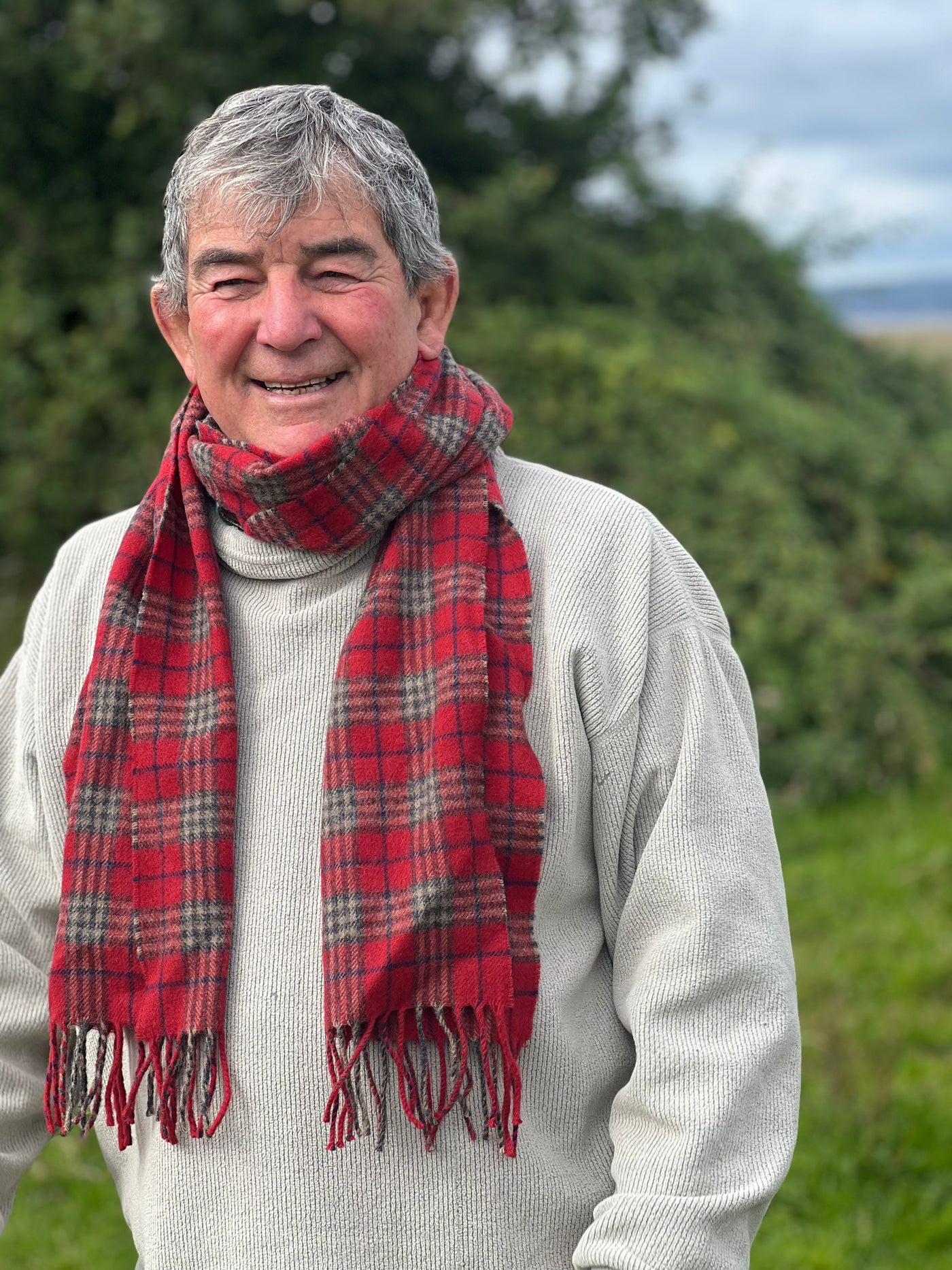 Red tartan Woollen Scarf