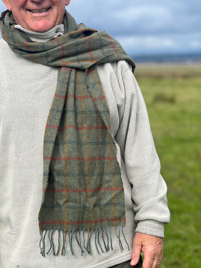 Green tartan Woollen Scarf