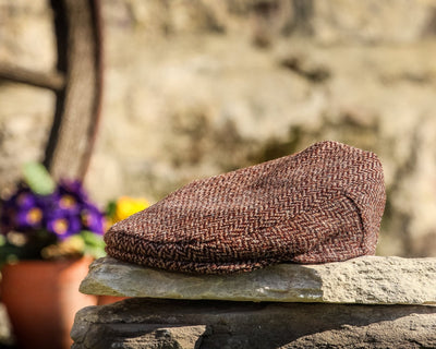 Child's Brown Herringbone Cap