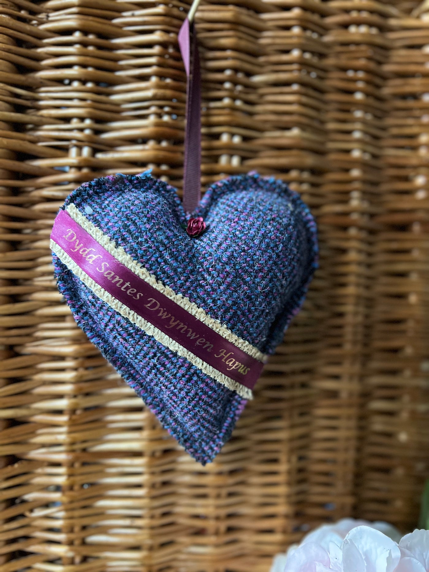 Valentines Day Heart Decoration (Tenby Tweed)