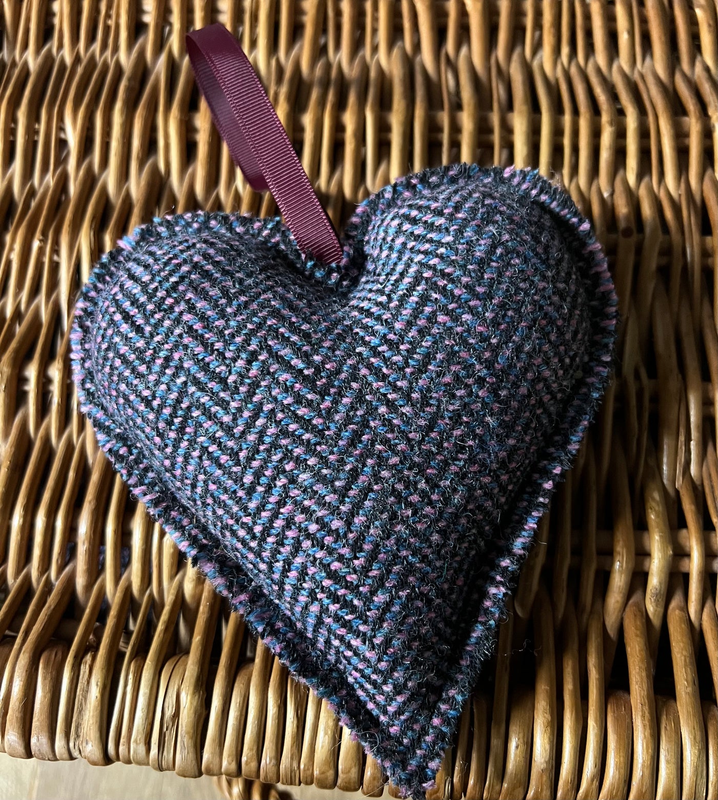 Tenby Tweed Hanging Heart Decoration