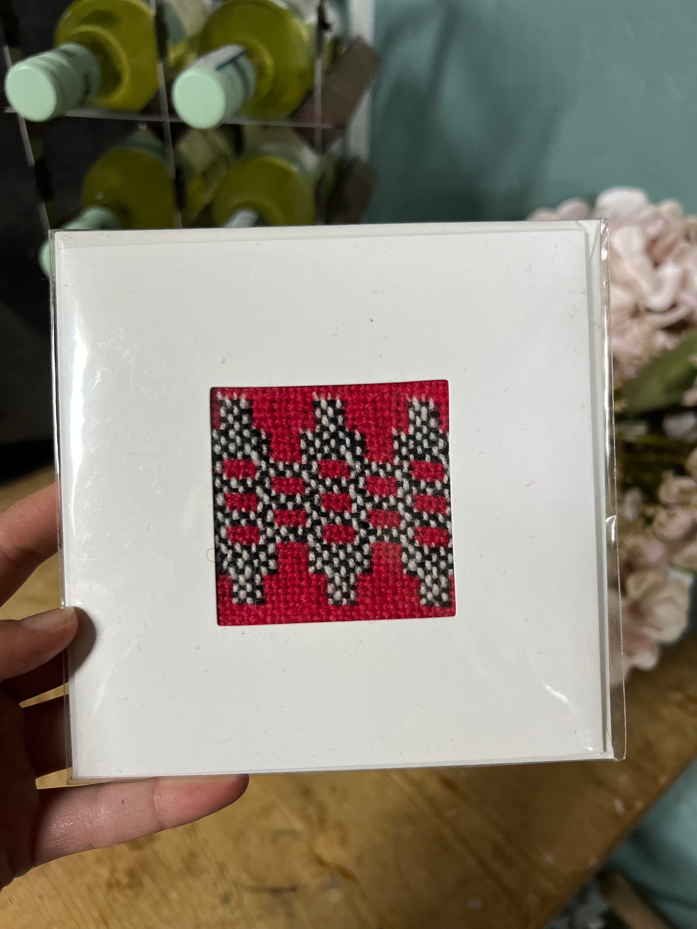 Blank Red Tapestry Card